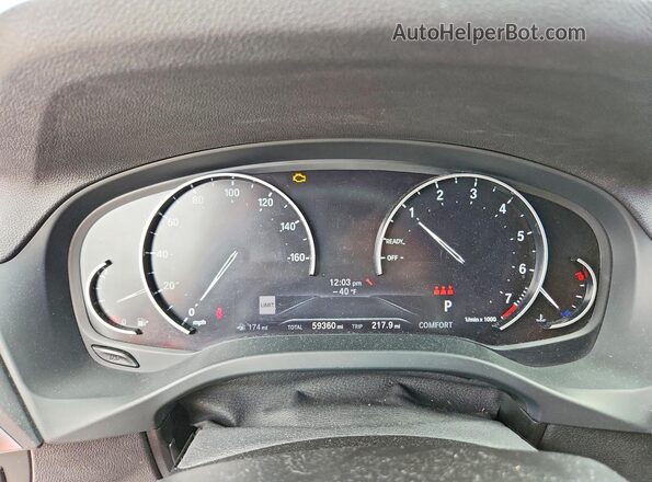 5UXTY3C00M9E77842 2021 BMW X3 Black Widok zestawu wskaźników