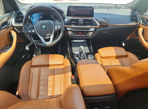 5UXTY3C03M9G03806 2021 BMW X3 White Вид панелі приладів