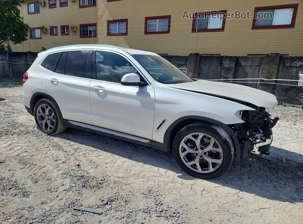 5UXTY3C03M9G03806 2021 BMW X3 White Передня права чверть