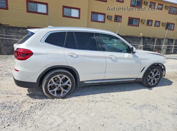 5UXTY3C03M9G03806 2021 BMW X3 White Задня права чверть