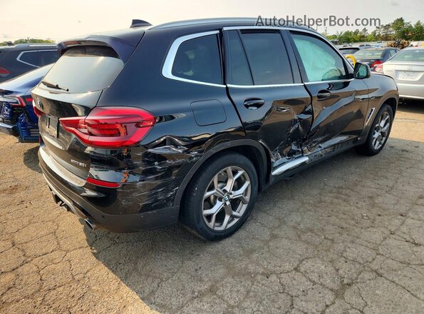 5UXTY5C01M9F02050 2021 BMW X3 Черный Задняя правая четверть