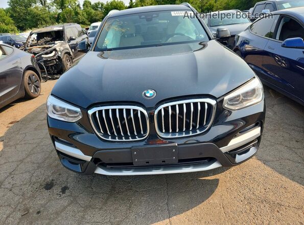5UXTY5C01M9F02050 2021 BMW X3 Черный Вид спереди