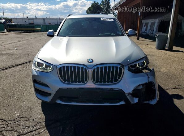 5UXTY5C02L9D60161 2020 BMW X3 Silver Դիմացի տեսք