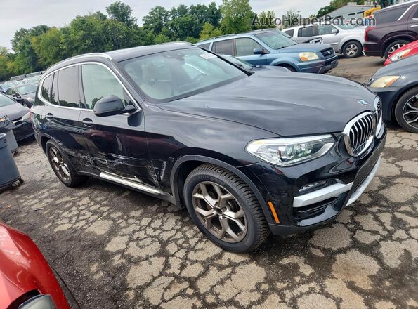 5UXTY5C04M9E00659 2021 BMW X3 Black Front right