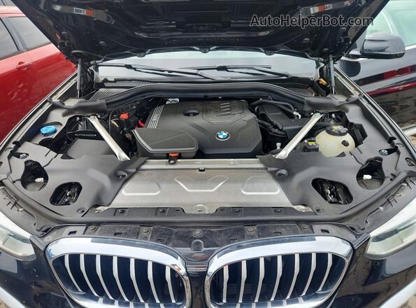 5UXTY5C04M9E00659 2021 BMW X3 Black Engine compartment view