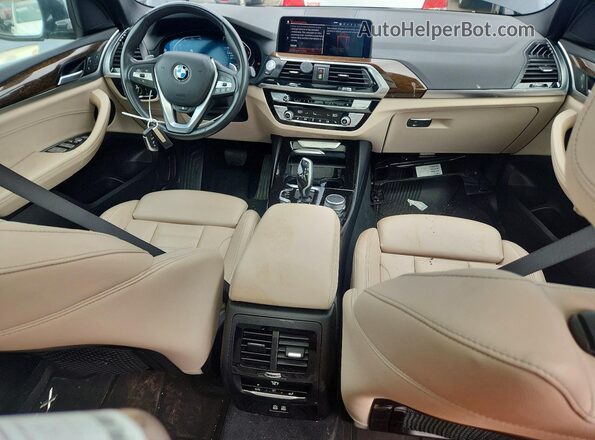 5UXTY5C04M9E00659 2021 BMW X3 Black Dashboard view