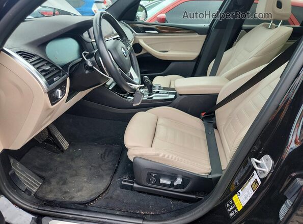 5UXTY5C04M9E00659 2021 BMW X3 Black Front interior view