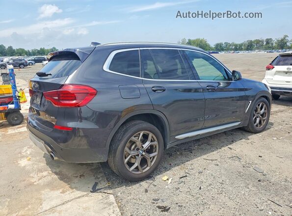 5UXTY5C05M9E19916 2021 BMW X3 Black Հետևի աջ