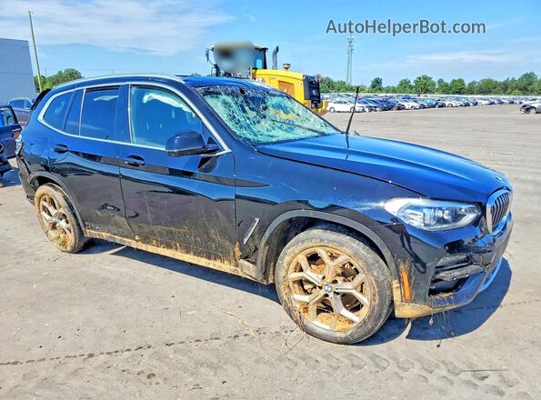 5UXTY5C06L9B79029 2020 BMW X3 Черный Передняя правая четверть