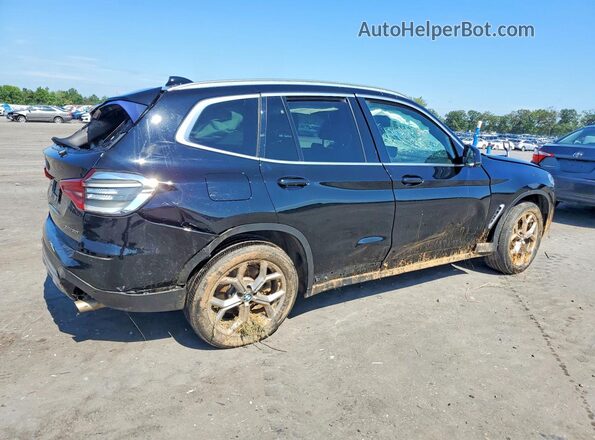 5UXTY5C06L9B79029 2020 BMW X3 Черный Задняя правая четверть