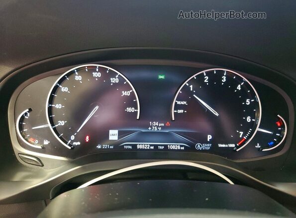 5UXTY5C08LLT33093 2020 BMW X3 Gray ხელსაწყოთა პანელის ხედი