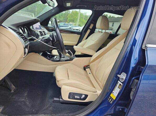 5UXTY5C0XM9F37430 2021 BMW X3 Blue Սալոնի դիմացի տեսք