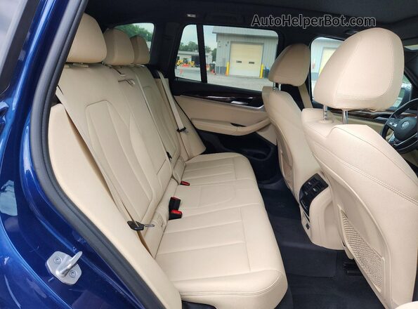 5UXTY5C0XM9F37430 2021 BMW X3 Blue Սալոնի հետևի տեսք
