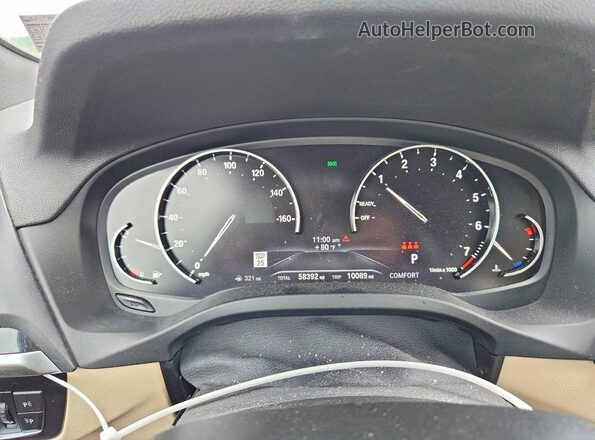 5UXTY5C0XM9F37430 2021 BMW X3 Blue Սարքավորումների վահանակի տեսք