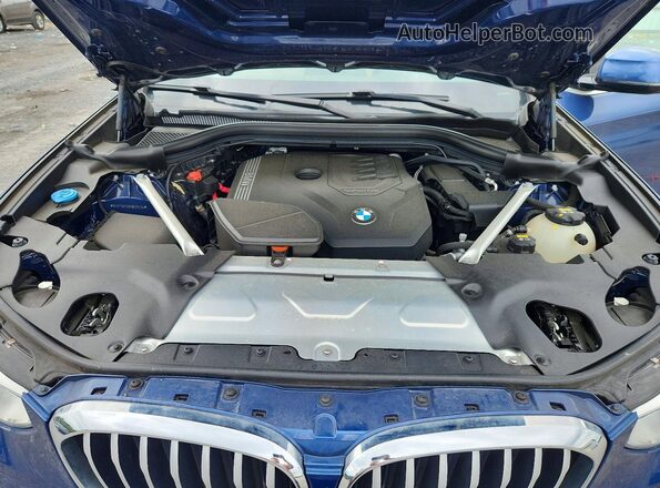 5UXTY5C0XM9F37430 2021 BMW X3 Blue Շարժիչի բաժամունքի տեսք