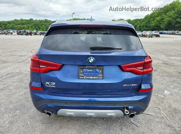 5UXTY5C0XM9F37430 2021 BMW X3 Blue Հետևի տեսք