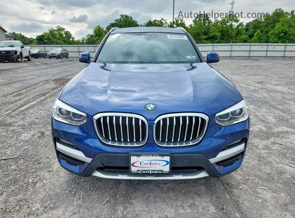 5UXTY5C0XM9F37430 2021 BMW X3 Blue Դիմացի տեսք