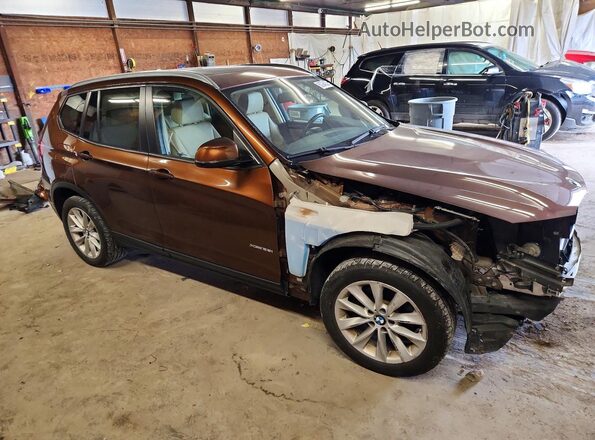 5UXWX9C32H0T22052 2017 BMW X3 Оранжевый Передняя правая четверть
