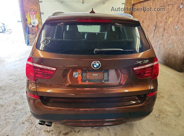 5UXWX9C32H0T22052 2017 BMW X3 Оранжевый Вид сзади