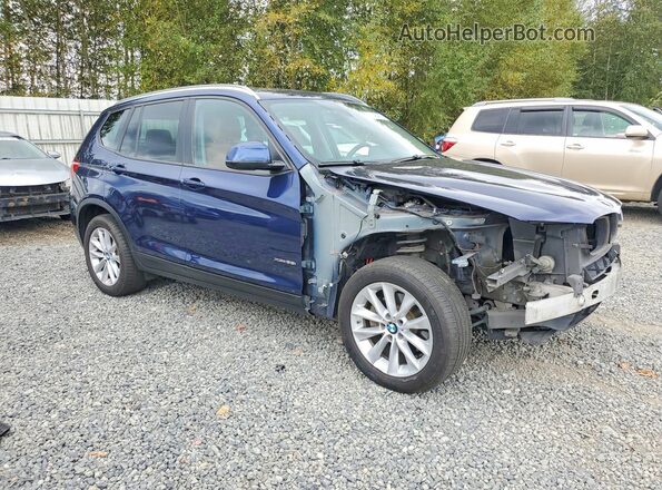 5UXWX9C32H0T22519 2017 BMW X3 Blue Delantero derecho