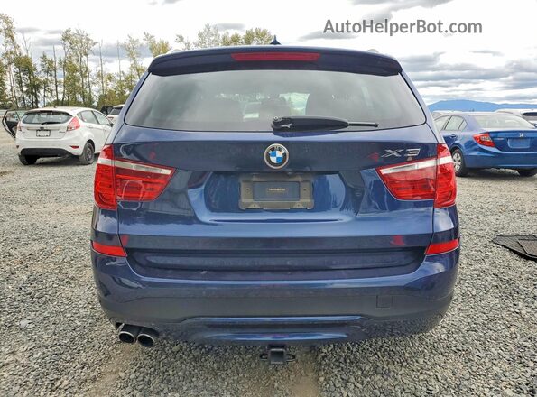 5UXWX9C32H0T22519 2017 BMW X3 Blue Vista trasera