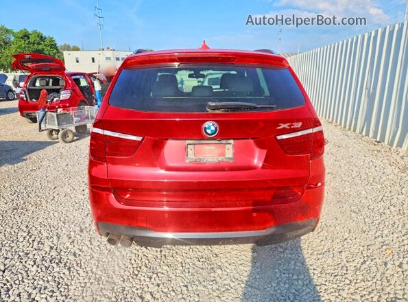 5UXWX9C33H0W76999 2017 BMW X3 Red Widok z tyłu