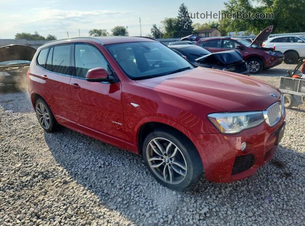 5UXWX9C33H0W76999 2017 BMW X3 Red Przód prawy