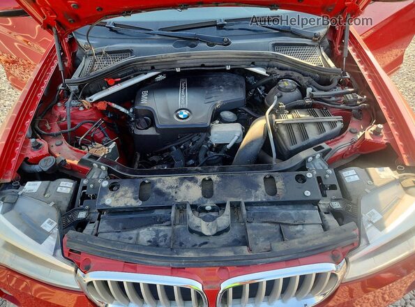 5UXWX9C33H0W76999 2017 BMW X3 Red Widok komory silnika