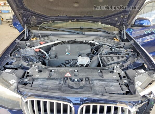 5UXWX9C56G0D82919 2016 BMW X3 Blue Widok komory silnika