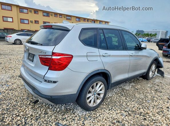 5UXWZ7C53G0R33335 2016 BMW X3 Silver Հետևի աջ