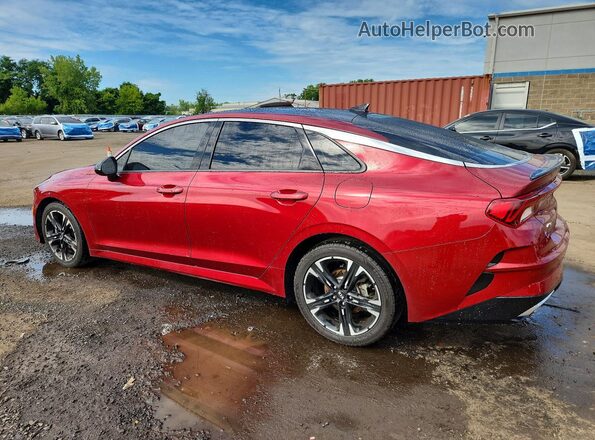 5XXG64J2XMG038151 2021 KIA K5 Burgundy უკანა მარცხენა