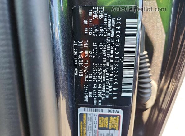 5XYK23DF6TG409430 2026 KIA SPORTAGE Gray VIN կոդի պիտակի տեսք