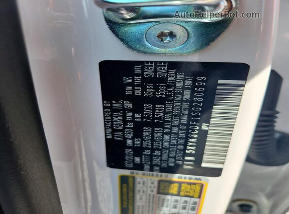 5XYK3CDF1SG280699 2025 KIA SPORTAGE White Vista del compartimento del motor