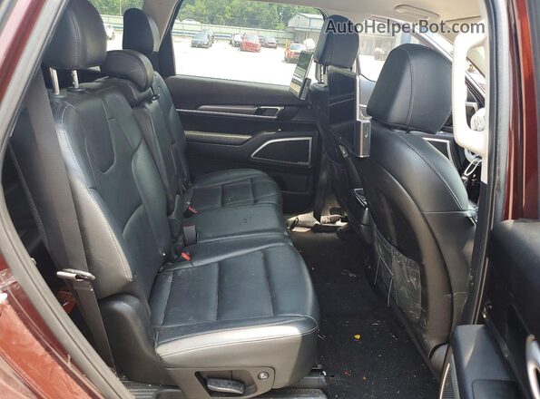 5XYP24HC1MG186839 2021 KIA TELLURIDE Бордовый Вид задней части салона