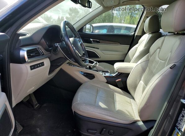 5XYP34HC9LG002033 2020 KIA TELLURIDE Gray წინა სალონის ხედი