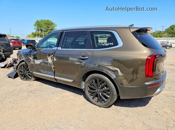 5XYP54HC5MG134704 2021 KIA TELLURIDE Коричневый Задняя левая четверть
