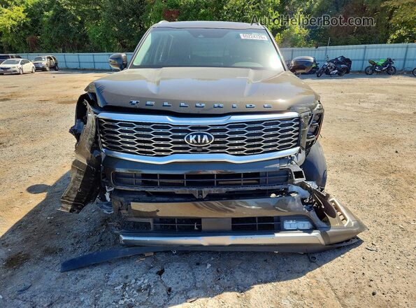 5XYP54HC5MG134704 2021 KIA TELLURIDE Коричневый Вид спереди