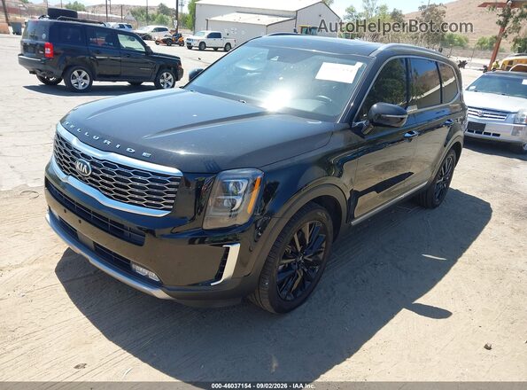 5XYP5DHC3LG023714 2020 KIA TELLURIDE Black წინა მარცხენა ხედი სამი მეოთხედიდან