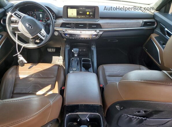 5XYP5DHC6LG075113 2020 KIA TELLURIDE Brown Dashboard view