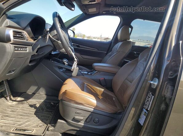 5XYP5DHC6LG075113 2020 KIA TELLURIDE Brown Front interior view
