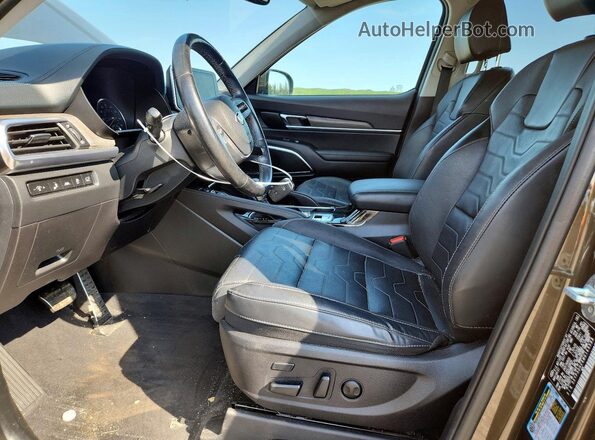 5XYP5DHC6MG169588 2021 KIA TELLURIDE Green Front interior view
