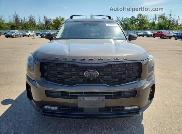 5XYP5DHC6MG169588 2021 KIA TELLURIDE Green Front view