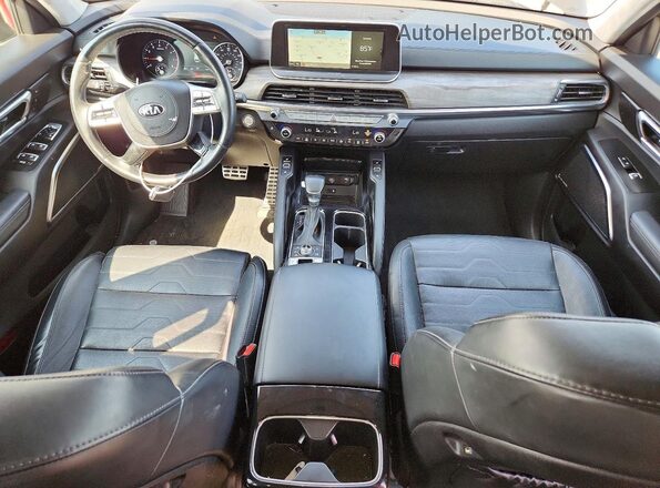 5XYP5DHC6MG169588 2021 KIA TELLURIDE Green Dashboard view