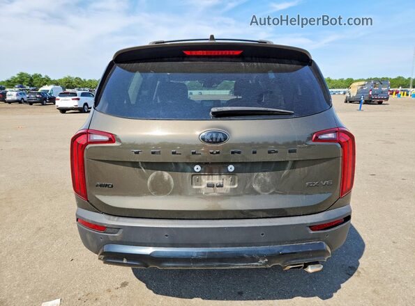 5XYP5DHC6MG169588 2021 KIA TELLURIDE Green Rear view