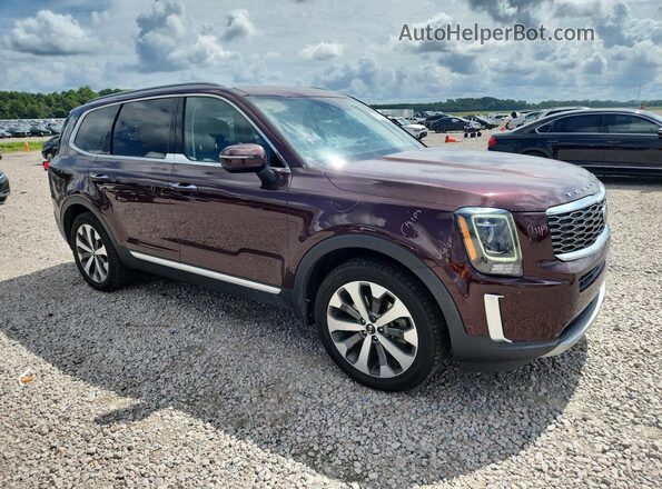 5XYP64HC4LG048800 2020 KIA TELLURIDE Burgundy წინა მარჯვენა