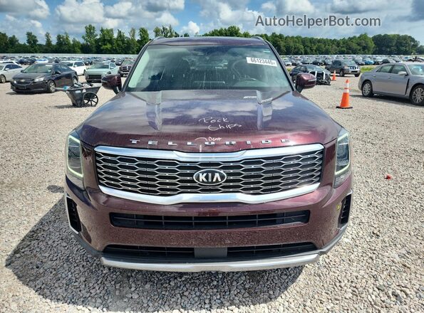 5XYP64HC4LG048800 2020 KIA TELLURIDE Burgundy წინა ხედი
