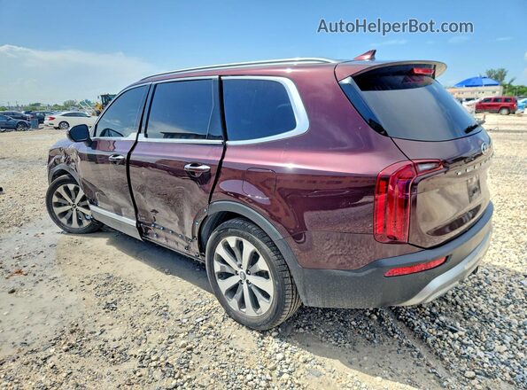 5XYP64HC9LG049506 2020 KIA TELLURIDE Maroon Rear left