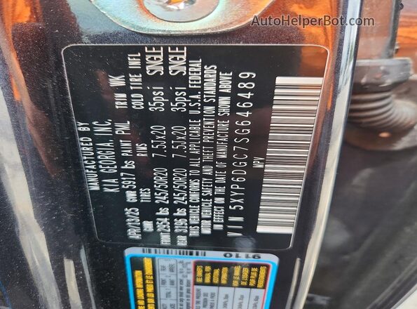 5XYP6DGC7SG646489 2025 KIA TELLURIDE Черный Панорамный вид салона 360°