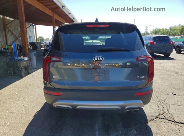 5XYP6DHC8MG125671 2021 KIA TELLURIDE Gray Rear view
