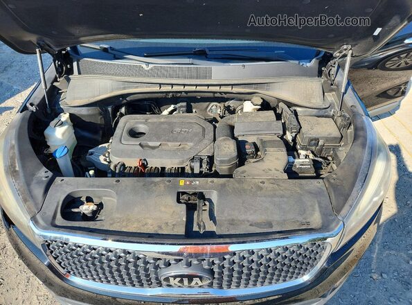 5XYPG4A30GG094685 2016 KIA SORENTO Black Vista del compartimento del motor